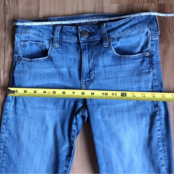 AMERICAN EAGLE Skinny Jeans Super Stretch Distressed Blue Size 6 Short Women’s - Picture 8 of 16